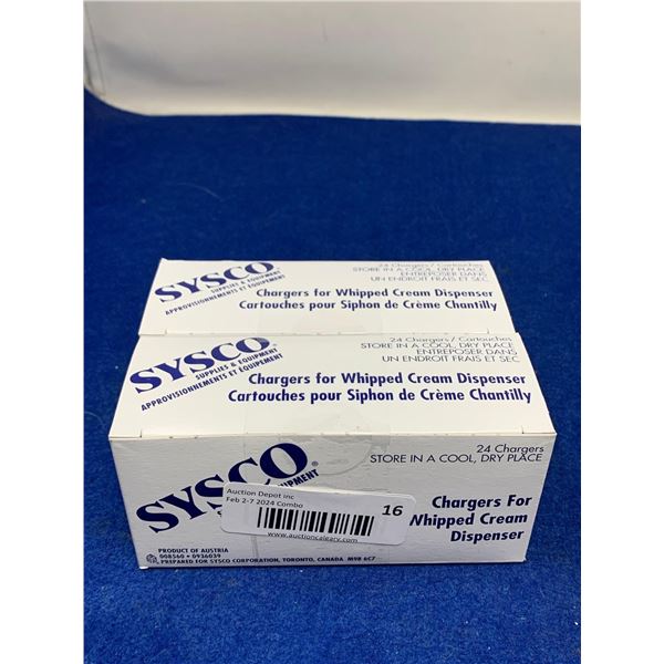 Sysco Chargers for Whipped Cream Dispenser (2 x 24)