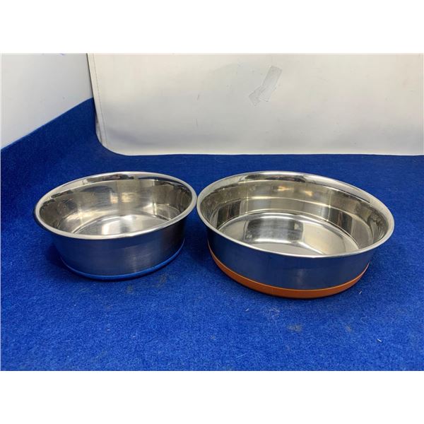 Lot of Stainless Steel Pet Dishes
