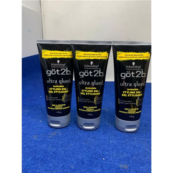 Schwarzkopf got2b Invincible Styling Gel (3 x 170g)