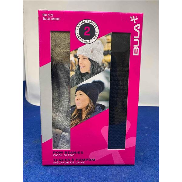 Bula 2pk Pom Beanies Wool Blend (O/S)