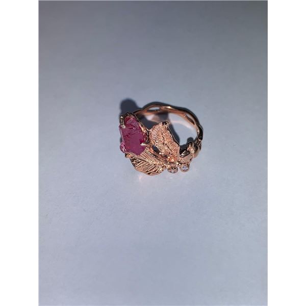Natural Ruby Rose 1.16 Carat Solitaire Ring with Appraisal Certificate Value $680.00