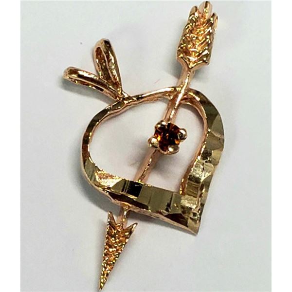 10K Rose Gold 0.8G Gemstone Pendant, Suggested Retail Value $600
