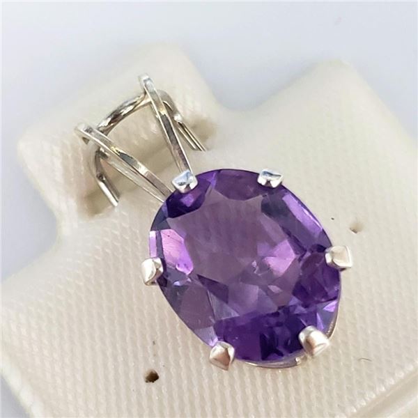 Silver Amethyst(2.25ct) Pendant, Made in Canada, Suggested Retail Value $160