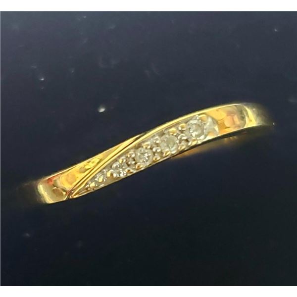 10K Yellow Gold Diamond(0.03ct) Ring (~Size 5.75)(Ring is resizable for $40) (~weight 1.63g), Sugges