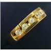 Image 1 : 14K Yellow Gold Diamond(0.12ct) Ring (~Size 6.25)(Ring is resizable for $40) (~weight 3.4g), Suggest
