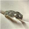 Image 2 : Silver Marcasite Ring (~Size 7.25)(Ring is resizable for $40), Suggested Retail Value $80