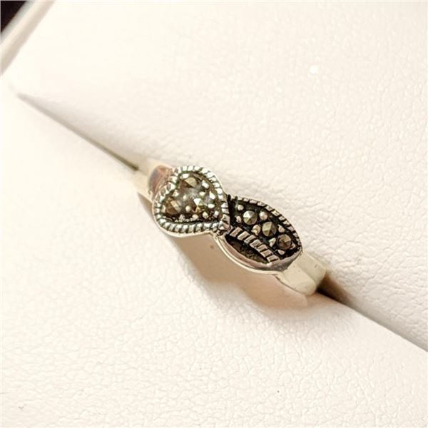 Silver Marcasite Ring (~Size 6)(Ring is resizable for $40), Suggested Retail Value $60