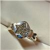 Image 2 : Silver Marcasite Ring (~Size 8)(Ring is resizable for $40), Suggested Retail Value $150