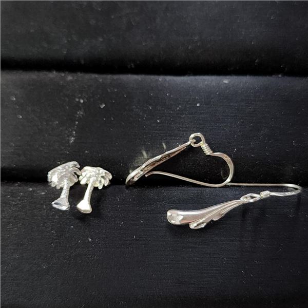 Silver Two Pairs Of Earring Earrings (~Size 0) (~length 0 inches), Suggested Retail Value $70