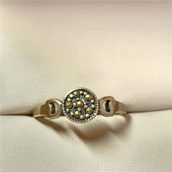 Silver Marcasite Ring (~Size 7.5)(Ring is resizable for $40) (~length 0 inches), Suggested Retail Va