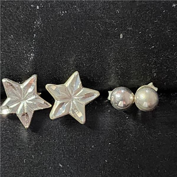 Silver Two Pairs Of Earring Earrings (~Size 0) (~length 0 inches), Suggested Retail Value $80