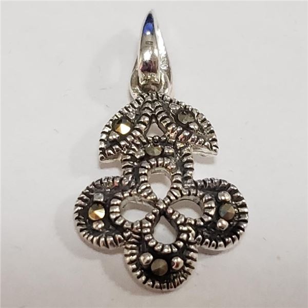 Silver Marcasite Pendant (~Size 0) (~length 0 inches), Suggested Retail Value $100