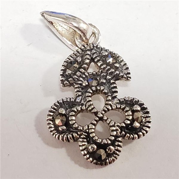Silver Marcasite Pendant (~Size 0) (~length 0 inches), Suggested Retail Value $100