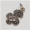 Image 3 : Silver Marcasite Pendant (~Size 0) (~length 0 inches), Suggested Retail Value $100