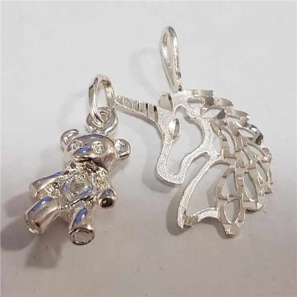 Silver Lot Of 2 Pendant (~Size 0) (~length 0 inches), Suggested Retail Value $100