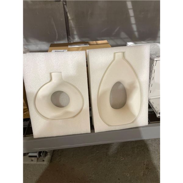8in and 6in Ceramic Vases