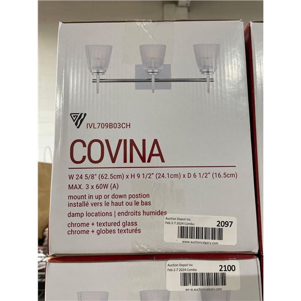 Covina 3 Light Vanity Light