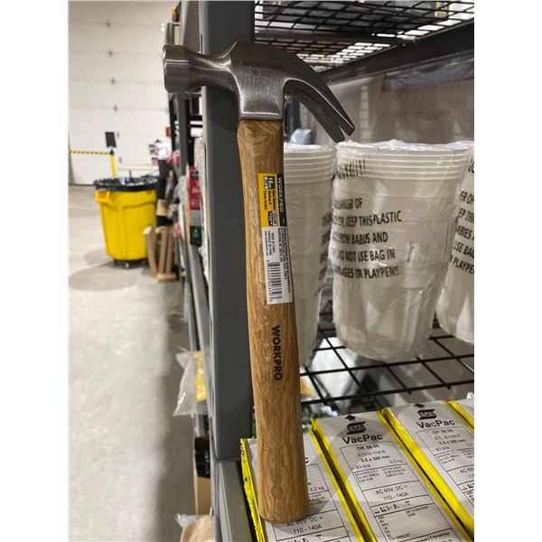 Lot of 2 Workpro 16oz Claw Hammer
