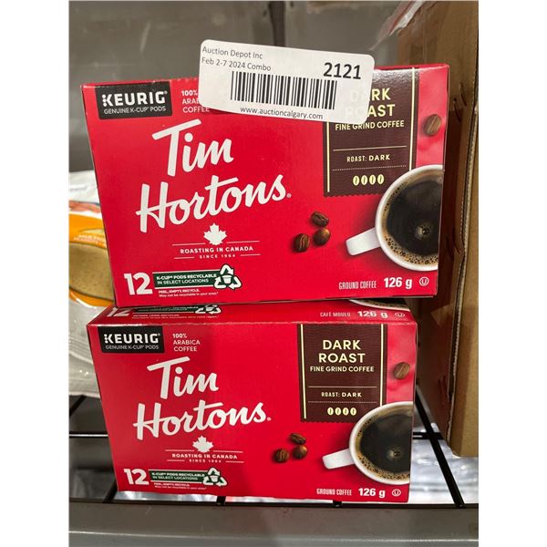 Tim Hortons Dark Roast Keurig Pods - Lot of 12 x 2