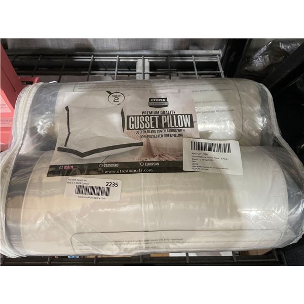 Utopia Bedding Premium Quality Gusset Pillow Queen Size