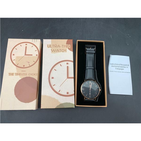 Lavaredo Mens Leather Strap Date Face NEW Wrist Watch