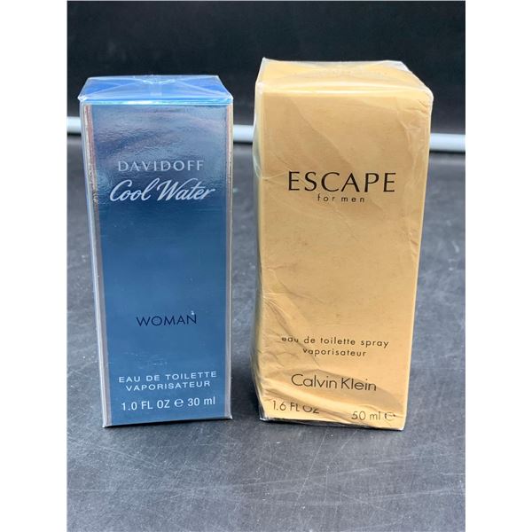 Calvin Klein Escape (50ml) & Davidoff Cool waters (30ml) LOT of 2