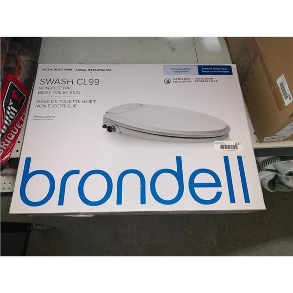 Brondell Swash CL99 Non-Electric Bidet Toilet Seat Elongated White