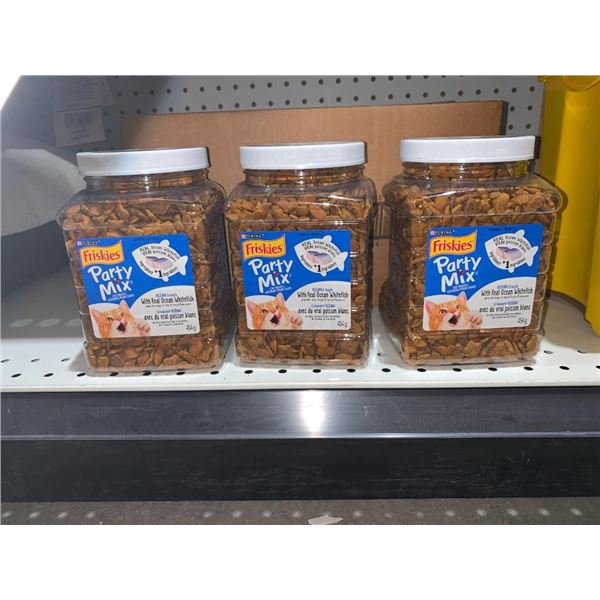 Friskies party mix white fish cat treats 3x454g