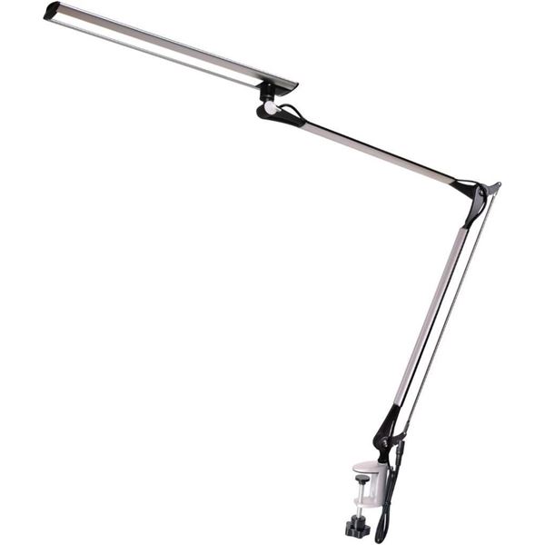 ROZKY Swing Arm Desk Lamp with Clamp,Architect LED Desk Lamp,12W Dimmable Eye-Caring Task Lamp with 