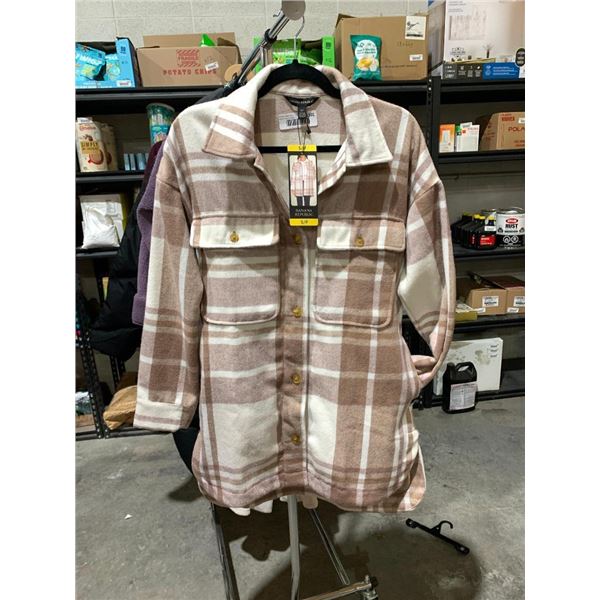 Banana Republic ladies plaid button up shirt size small