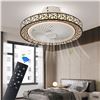 Image 2 : ZSAGKJ Bladeless Ceiling Fan with Lights Remote Control 20” Low Profile Flush Mount Ceiling Fan Encl