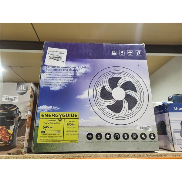 Pinfm 21" Ceiling Fan with Lights, 72W, 3 Color Dimming, 3 Fan Speeds