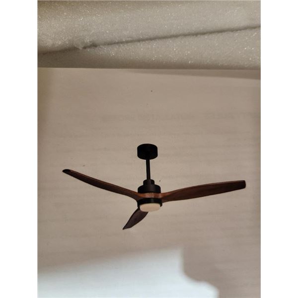 Brown & Black Hanging Ceiling Fan with light