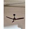 Image 1 : Brown & Black Hanging Ceiling Fan with light