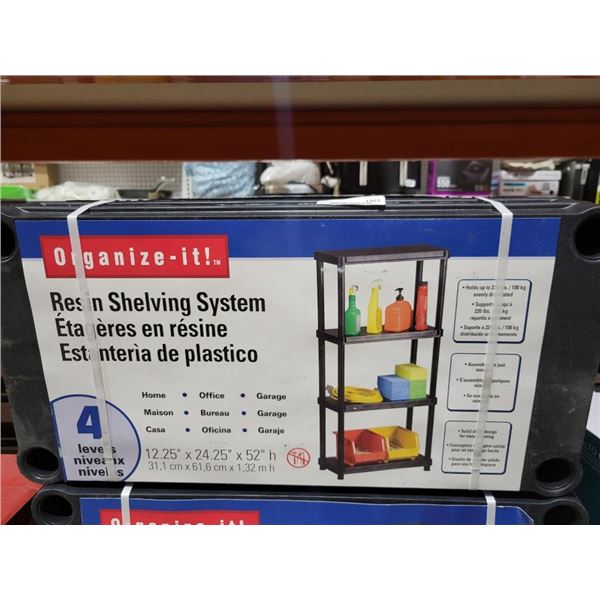 Organize -it! resin shelving system 4 level