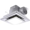 Image 1 : Zeyzer Bathroom Exhaust Fan with LED Light Square Quiet Modern Ceiling Mount Ventilation Fan Combina