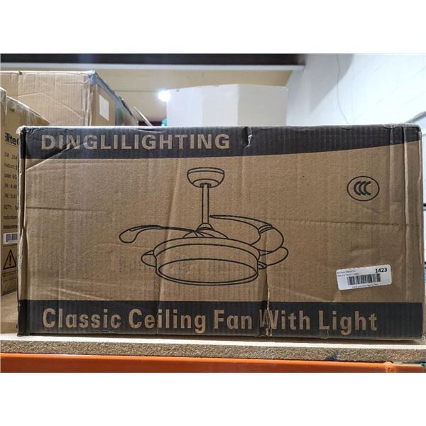 Dinlillighting Classic Ceiling Fan with light  53x53x27"