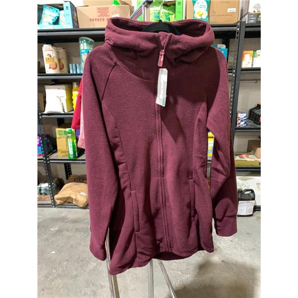Bench ladies maroon full zip top size medium