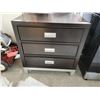 Image 1 : 3 Drawer Side Table - 28x17x29" - Expresso Brown