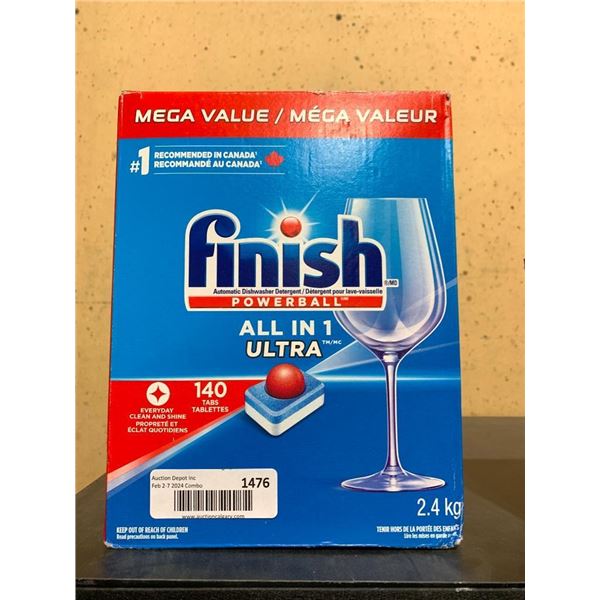Finish powerball ultra dishwaser detergent tablets, box of 140