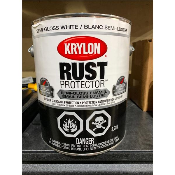 Krylon Rust protector semi-gloss white paint 3.78L