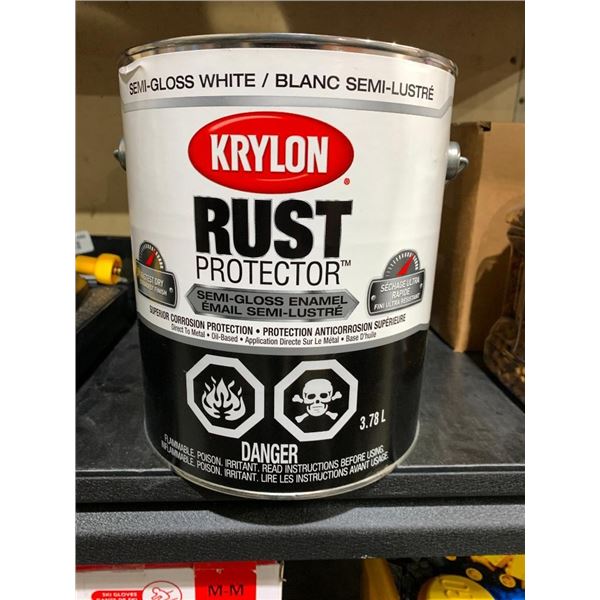 Krylon Rust protector semi-gloss white paint 3.78L