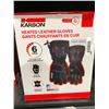 Image 1 : Karbon unisex heated leather gloves size medium