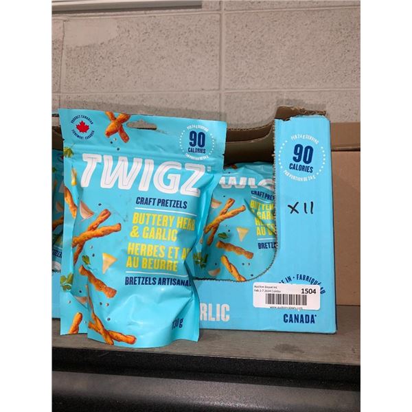 Twigz buttery herb & garlic pretzel sticks 11x130g