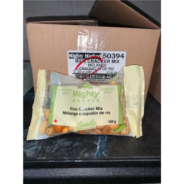 Mighty marked rice cracker mix snacks 20x100g