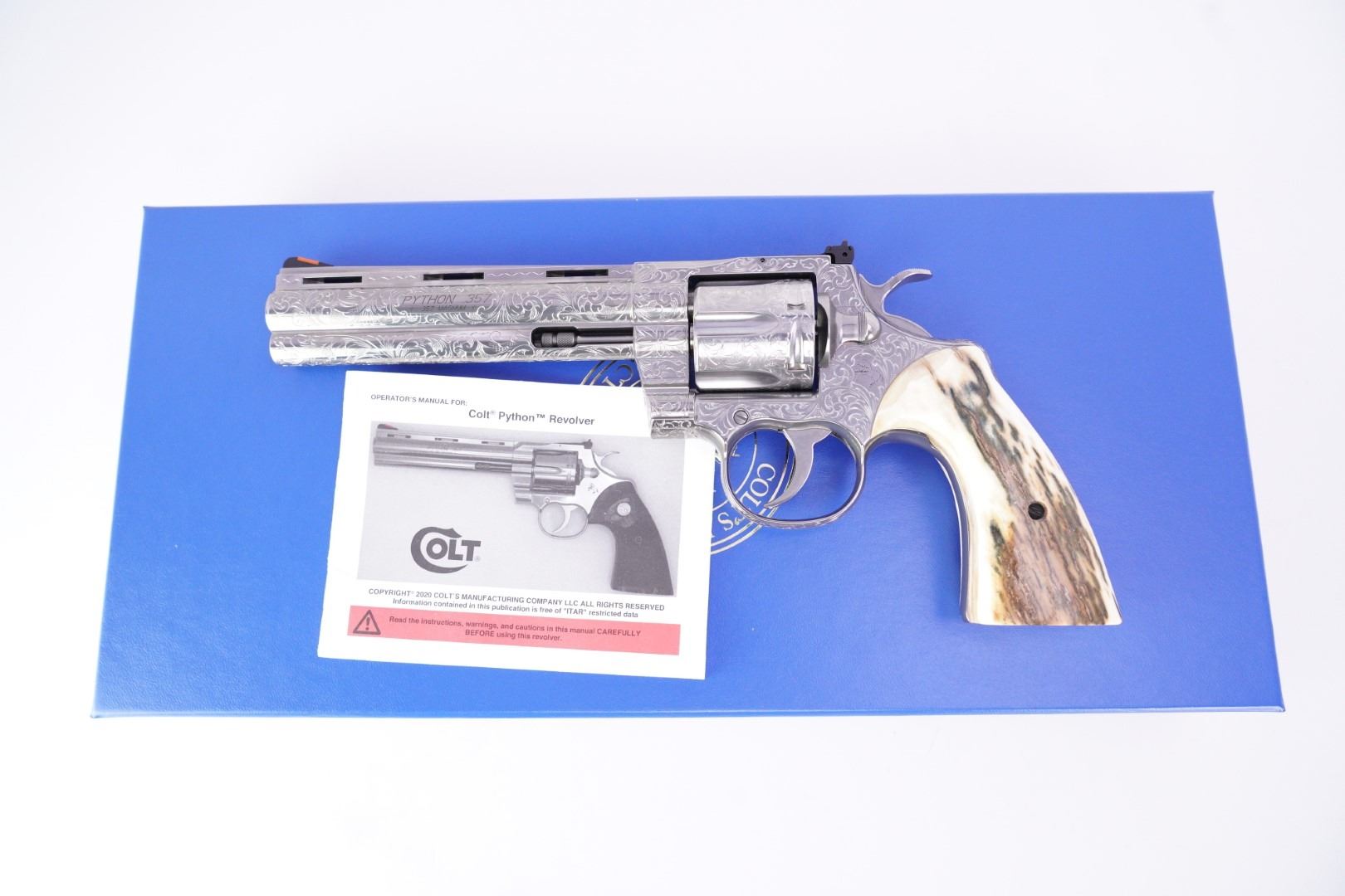 Colt Custom Shop engraved Python .357 Magnum Revolver & Box