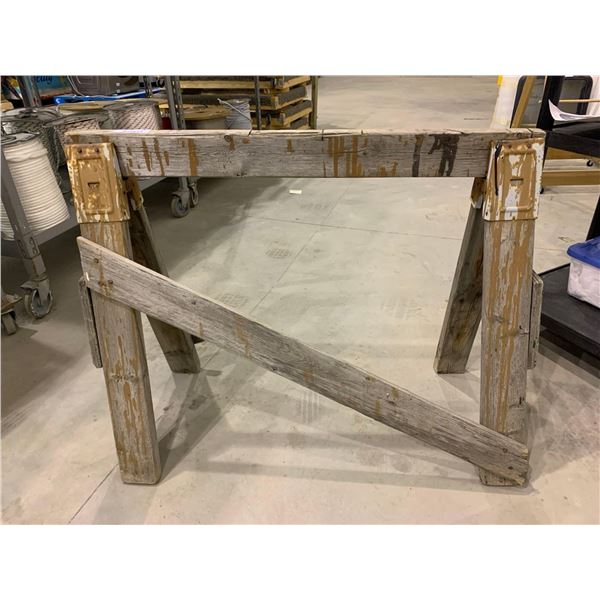 Hand made wooden saw horse