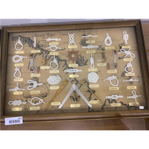 Wall decor framed sailing knots