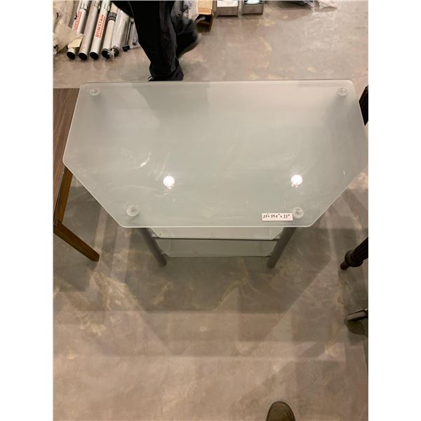 3 level grey glass TV stand