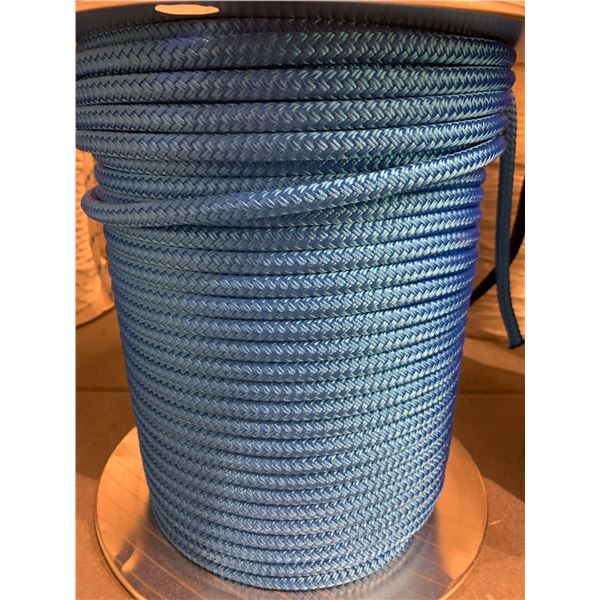 3/8" double braid poly Blue (PARTIAL SPOOL)